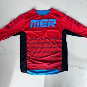 MSR NXT EDGE MOTOCROSS shirt MX BIKE JERSEY XL Red Black Blue Extra Large